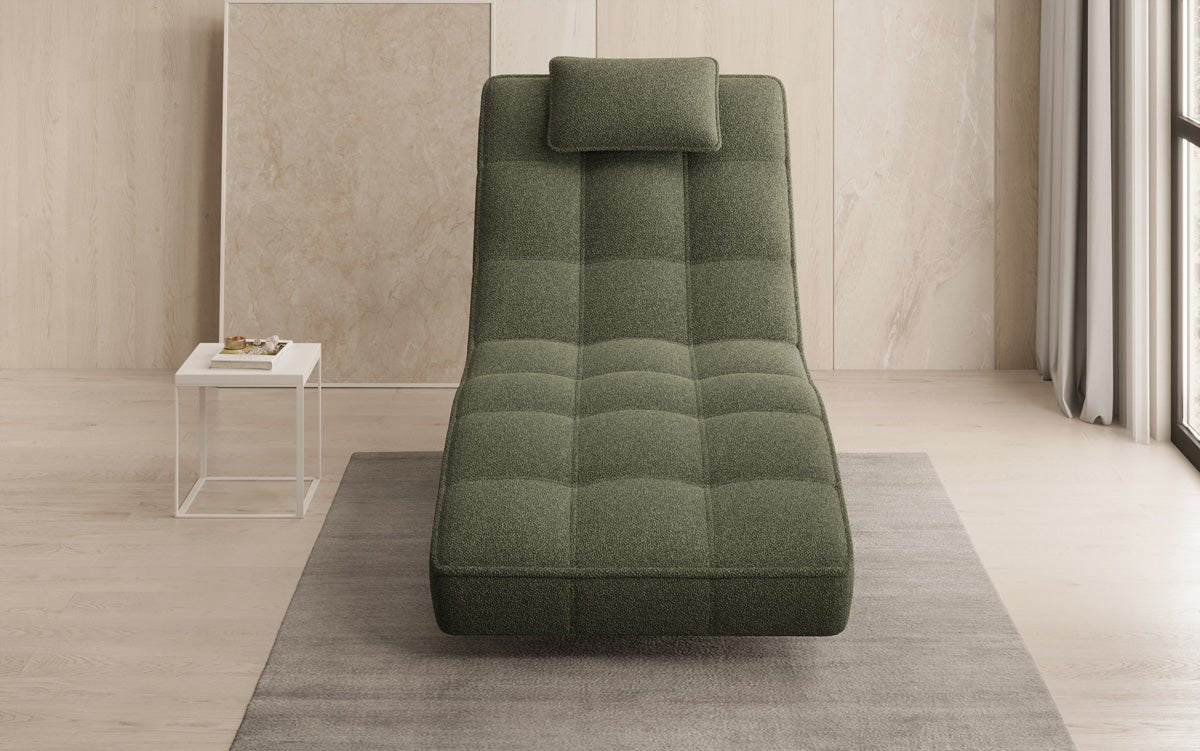 Designer Relax-Liege Livara Bouclé mit Drehfunktion