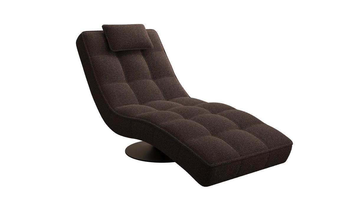 Designer Relax-Liege Livara Bouclé mit Drehfunktion