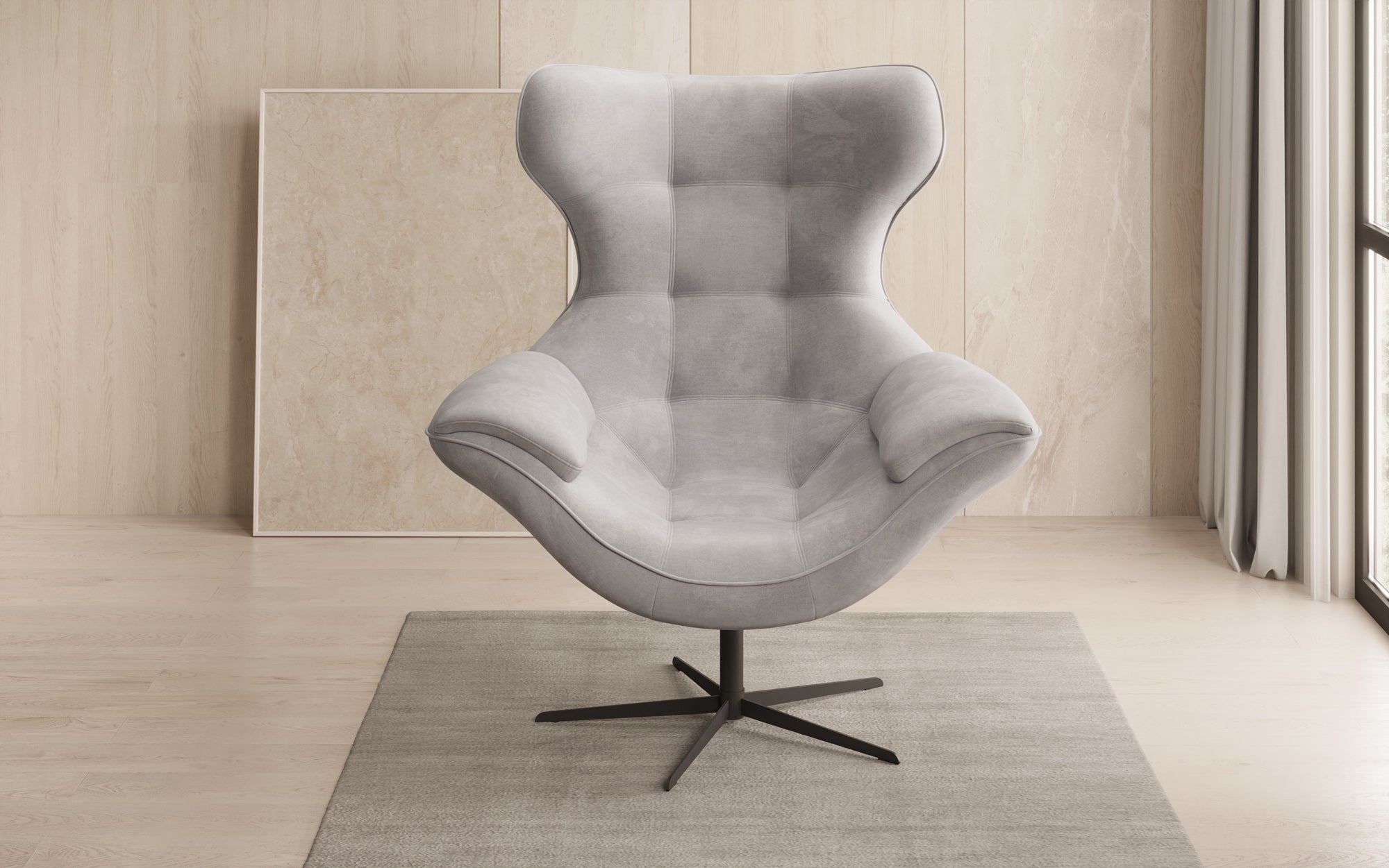 Designer Sofa-Sessel Aurelio in Samt