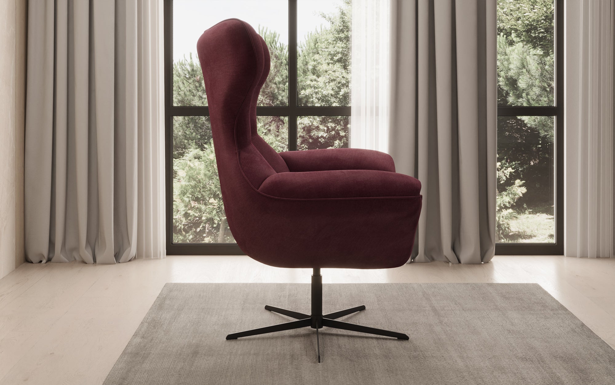 Designer Sofa-Sessel Aurelio in Samt