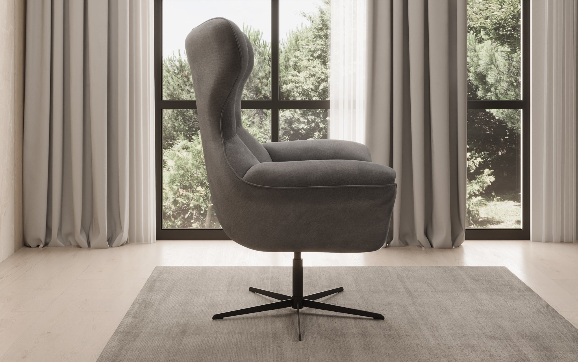 Designer Sofa-Sessel Aurelio in Samt