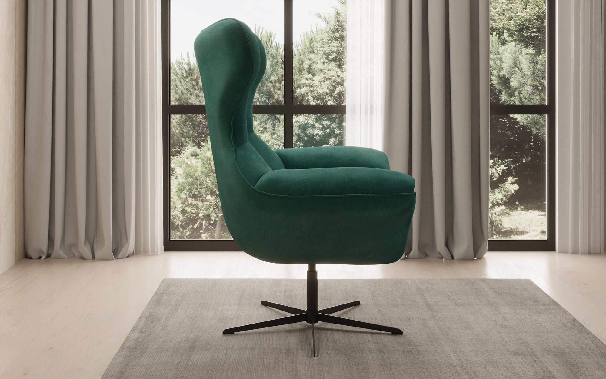 Designer Sofa-Sessel Aurelio in Samt