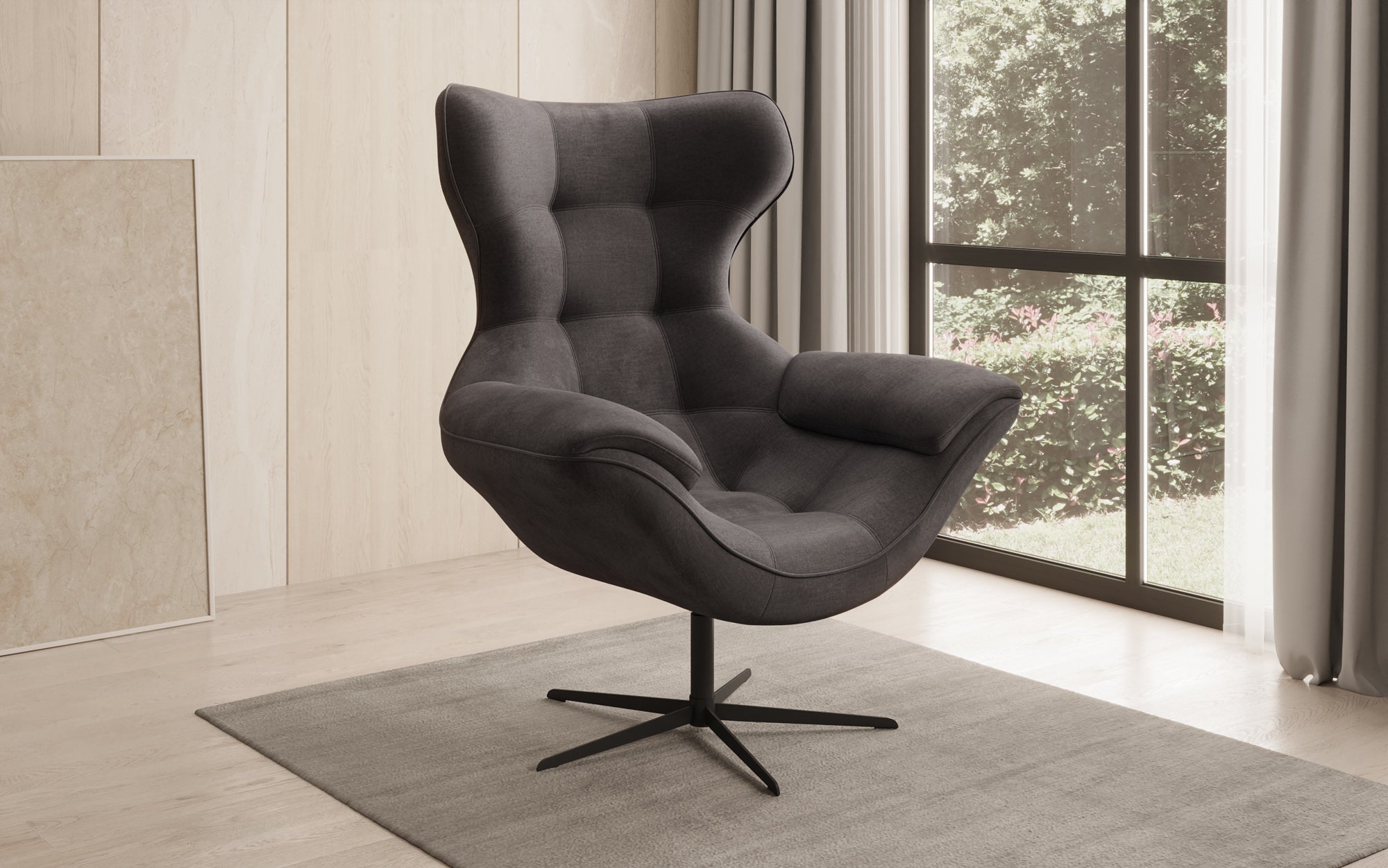 Designer Sofa-Sessel Aurelio in Samt