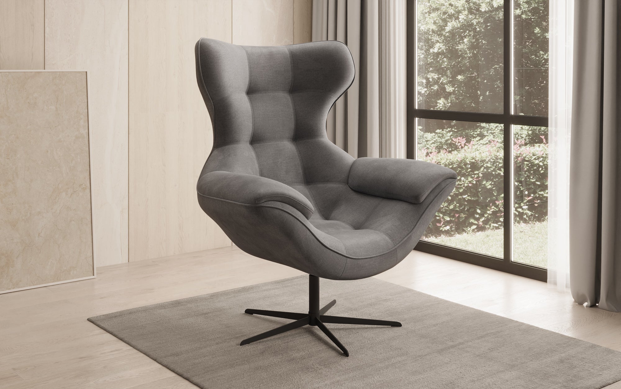 Designer Sofa-Sessel Aurelio in Samt