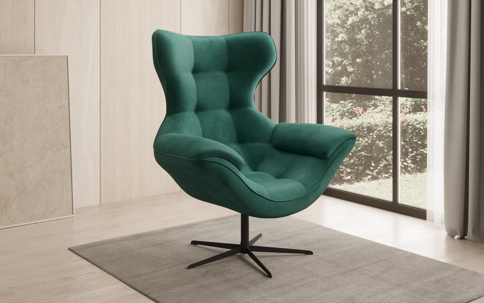 Designer Sofa-Sessel Aurelio in Samt