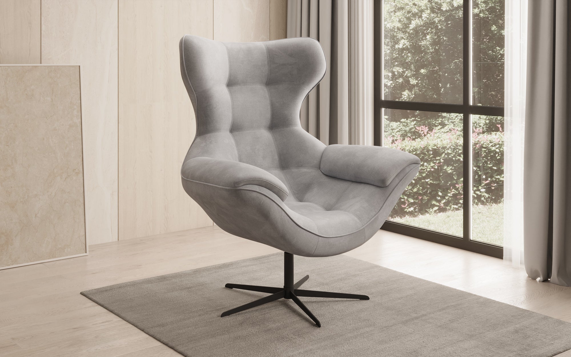 Designer Sofa-Sessel Aurelio in Samt