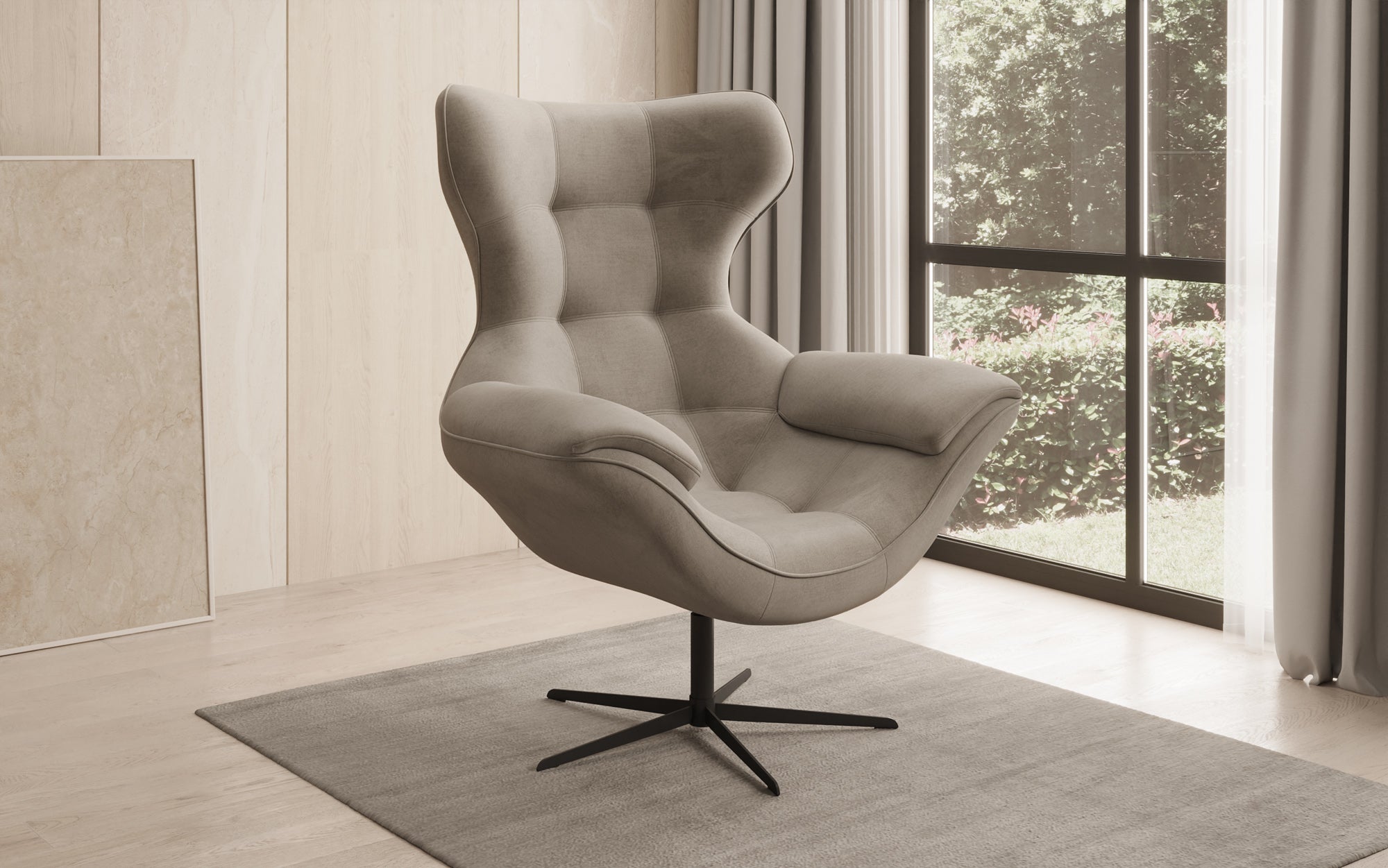 Designer Sofa-Sessel Aurelio in Samt