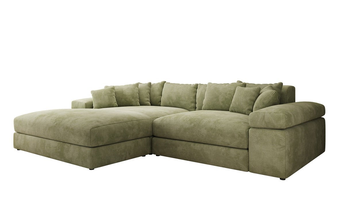 Designer Sofa Bernardo mit breiter Ottomane in Cord
