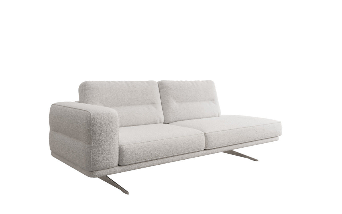 Designer Sofa-Chaiselongue Torino in Bouclé