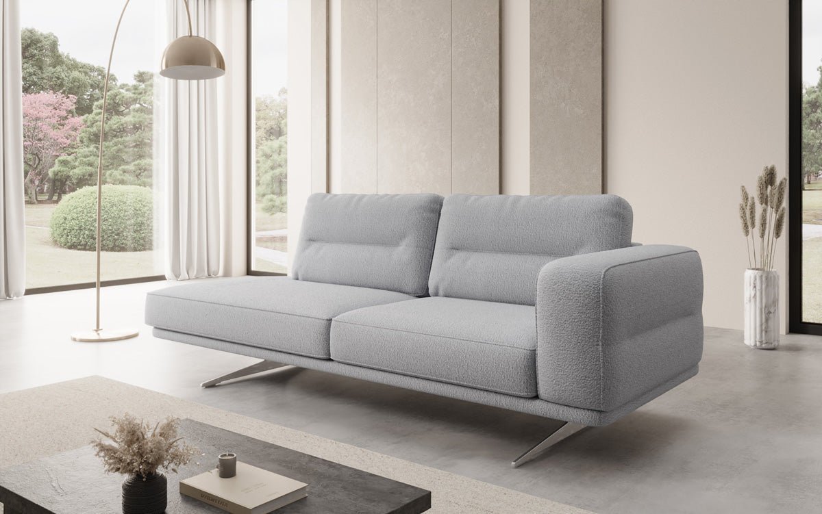 Designer Sofa-Chaiselongue Torino in Bouclé
