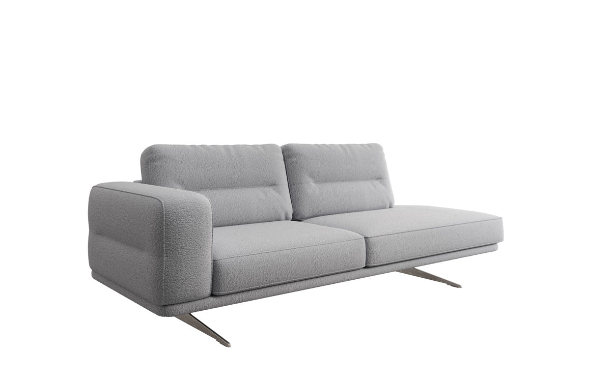 Designer Sofa-Chaiselongue Torino in Bouclé