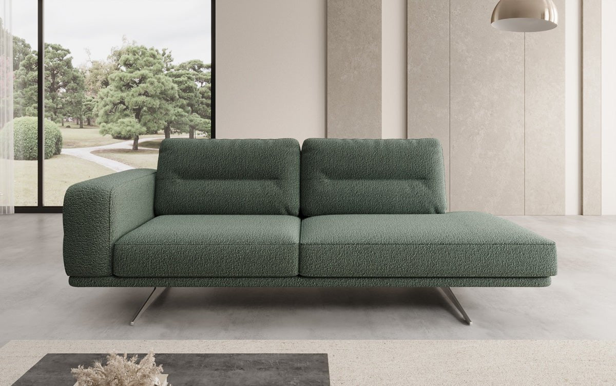 Designer Sofa-Chaiselongue Torino in Bouclé