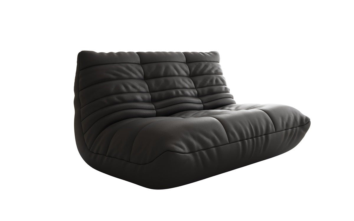 Designer 2 Sitzer Sofa Calmo in Echtleder