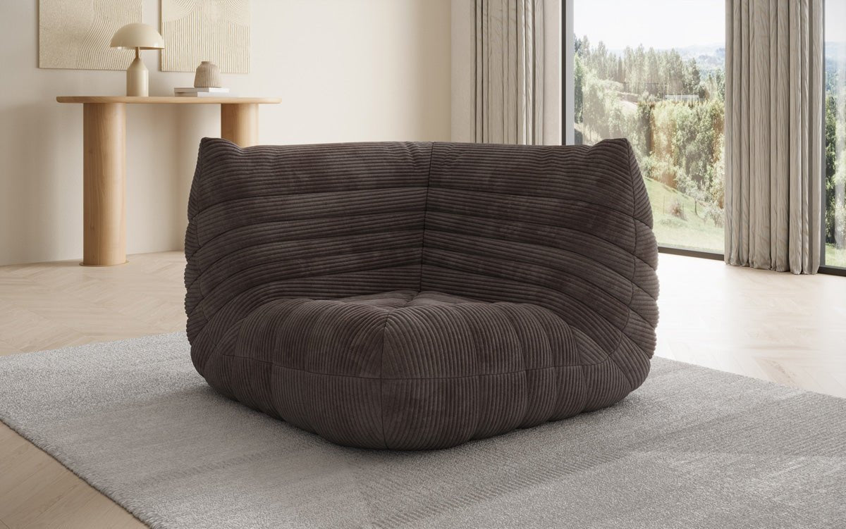 Designer Eckmodul Sofa-Sessel Calmo in Cord