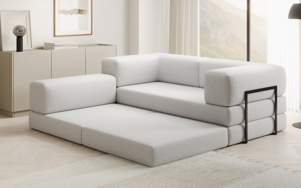 Designer Sofa Lazy L Mini in Bouclé