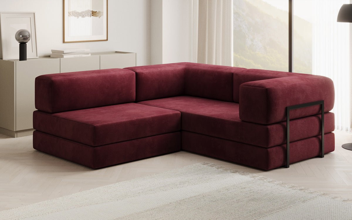 Designer Sofa Lazy L Mini in Samt