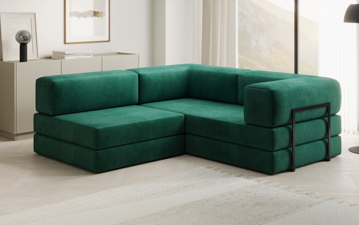 Designer Sofa Lazy L Mini in Samt