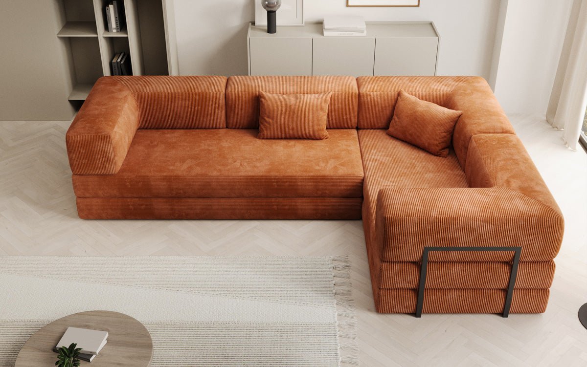 Designer Sofa Lazy L geschlossen in Cord