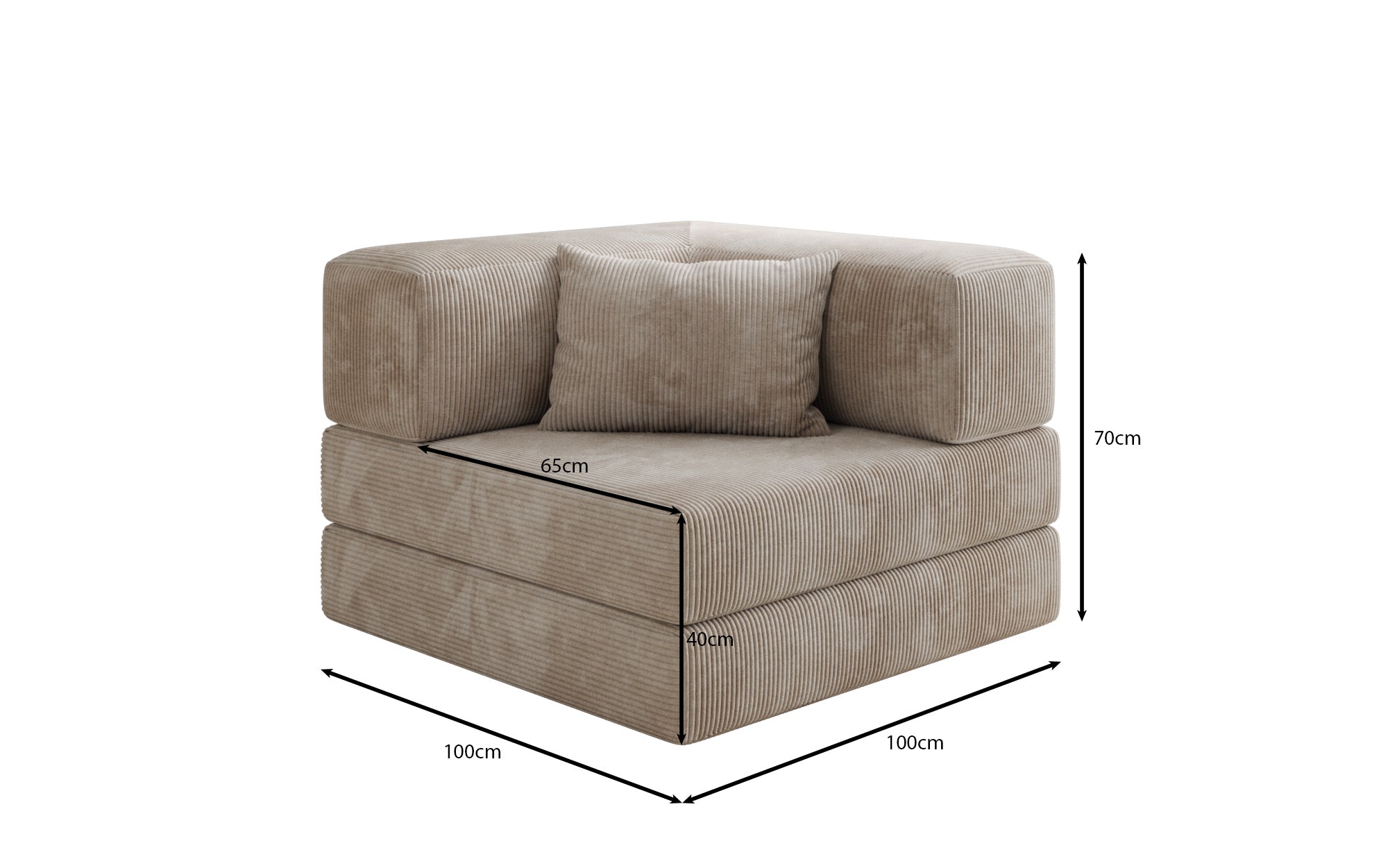 Designer Sofa-Sessel Lazy in Cord