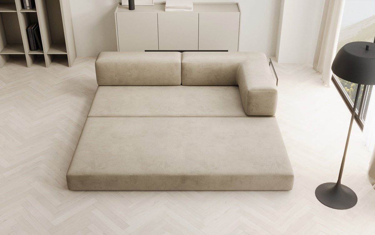 Designer Sofa/Chaise Longue Lazy in Samt