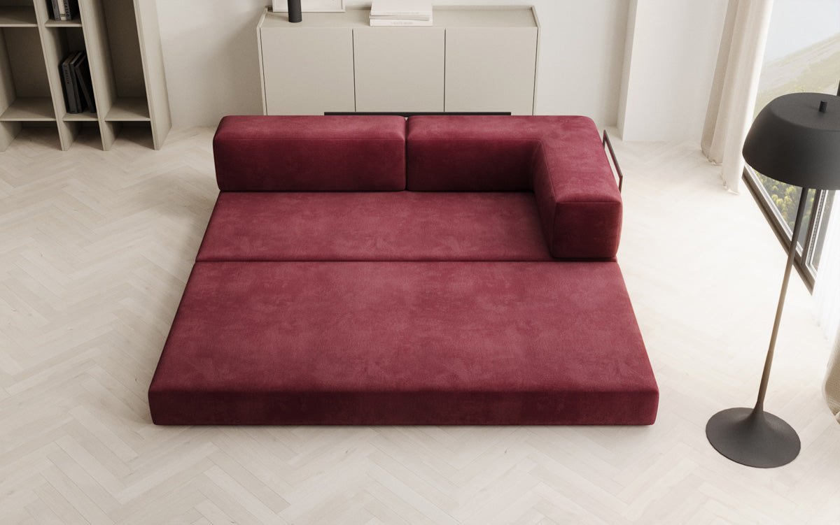 Designer Sofa/Chaise Longue Lazy in Samt