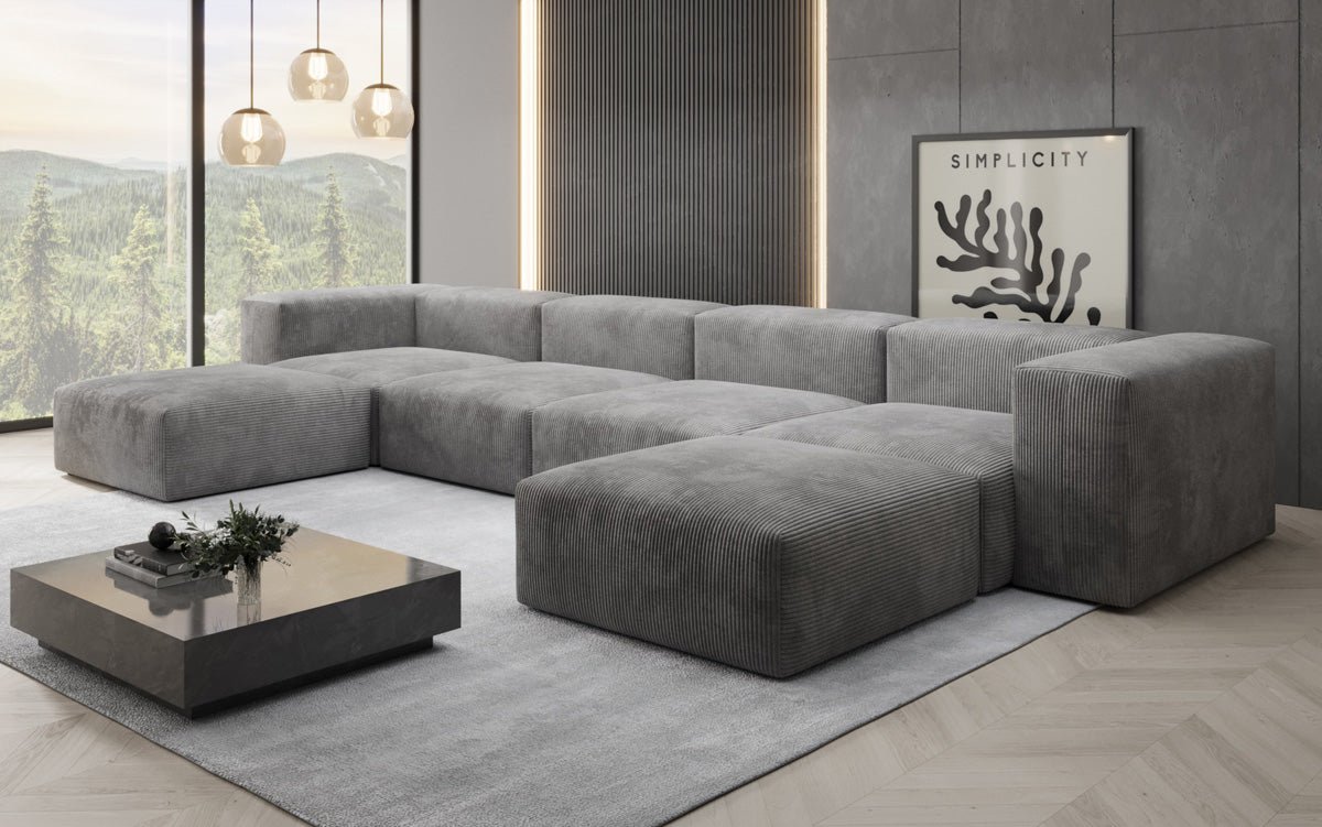 Designer U Sofa Snug in Cord