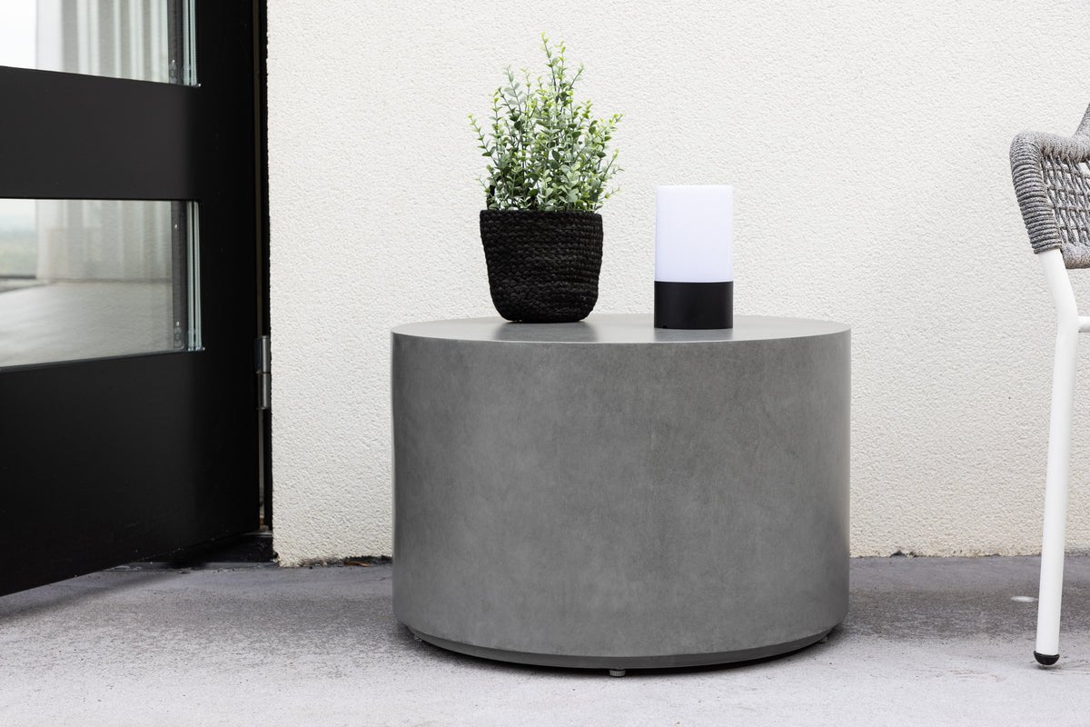 Garten Beistelltisch India - Ø60 aus Aluminium in der Farbe Grau