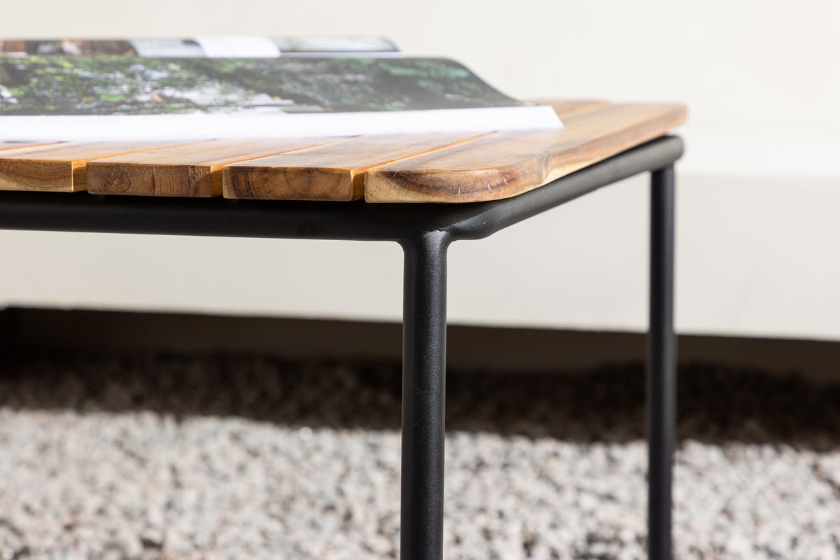 Garten Couchtisch Berit - Mit Tischplatte aus Akazie in Natur-Optik