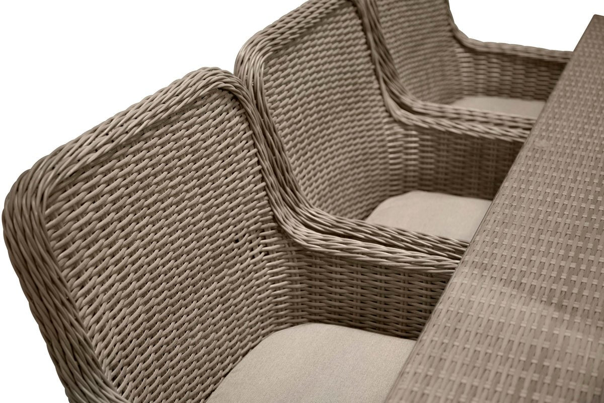 Garten Essgruppe Valencia” – 7-teiliges Gartenmöbel-Set aus Polyrattan
