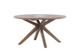 Garten Esstisch Rose - Ø 140cm aus braunem Akazienholz