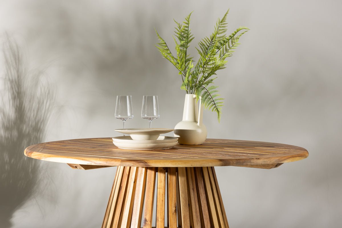 Garten Esstisch Silva - Ø 120cm aus Akazienholz in Naturoptik