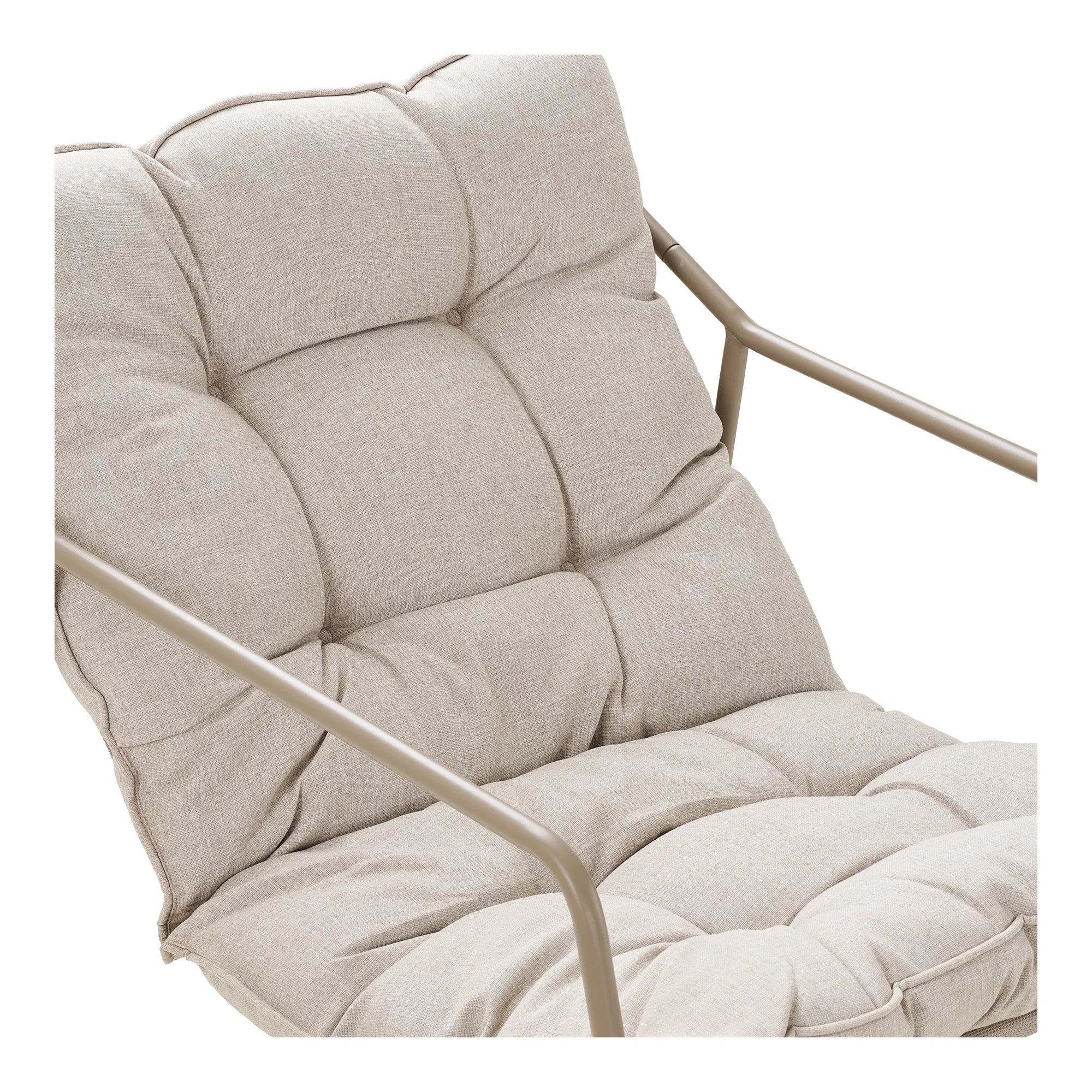 Garten Lounge Set Sandira – mit Stahlgestell in Sand und dicken Sitzpolstern