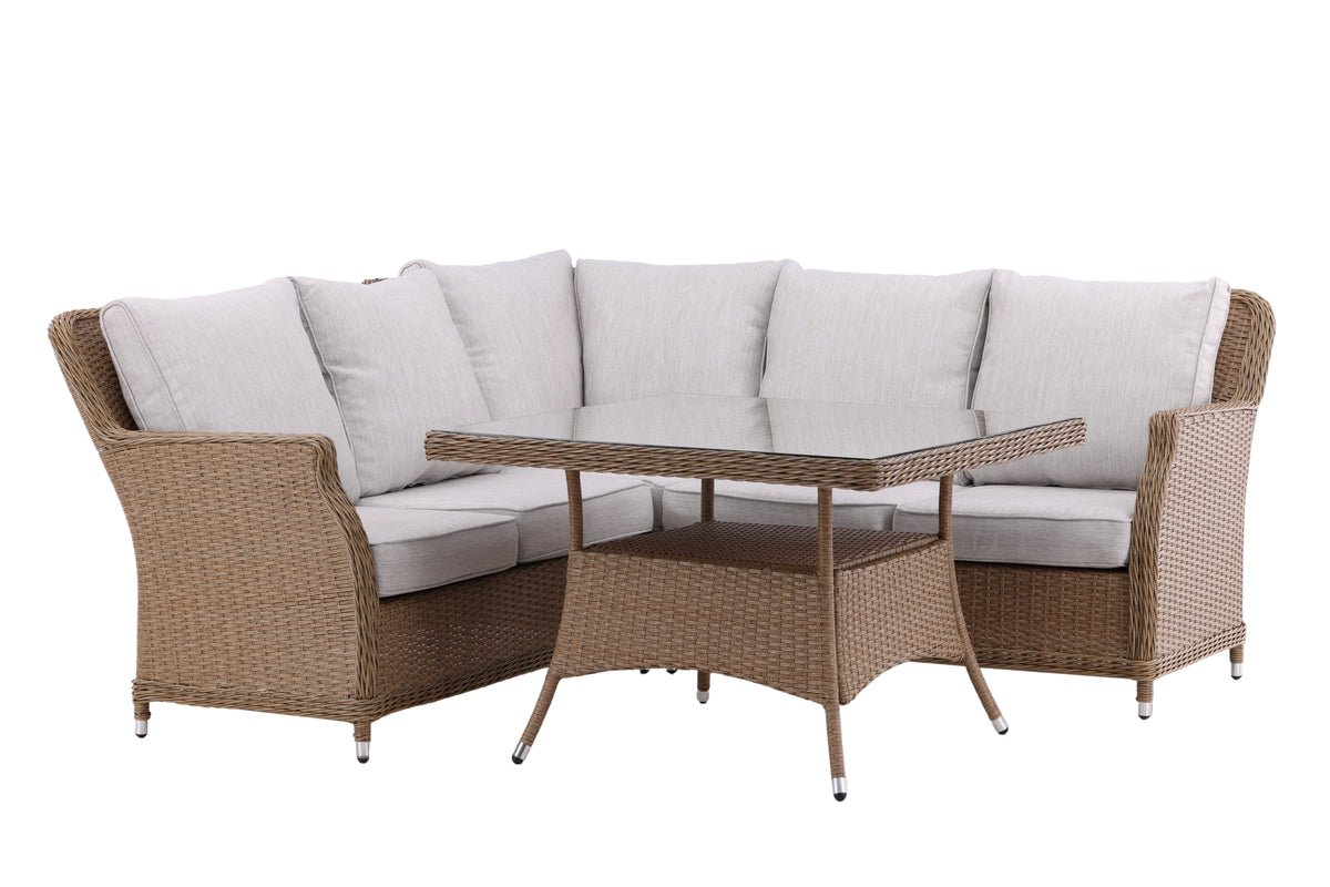 Garten Loungeset Davido – aus Polyrattan mit Ablagetisch