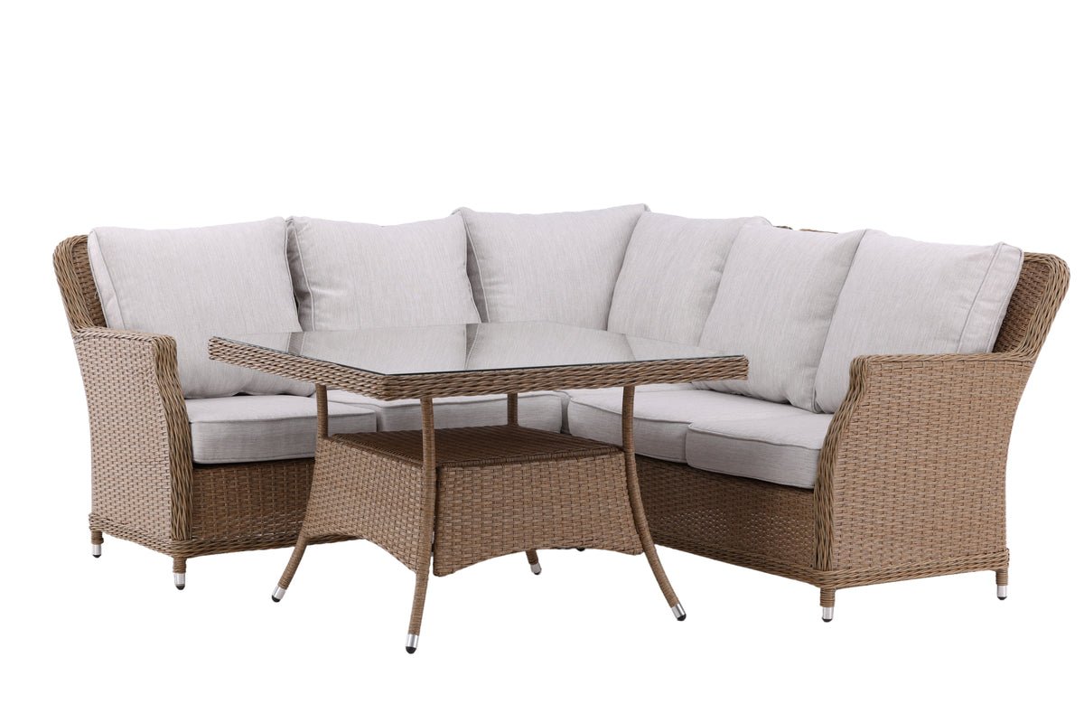 Garten Loungeset Davido – aus Polyrattan mit Ablagetisch
