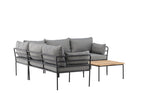 Garten Loungeset Felicita – Ecksofa mit 4 Sitzplätzen und Couchtisch