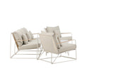 Garten Loungeset Santorini – wetterfest in mediterranem Design mit Kissen
