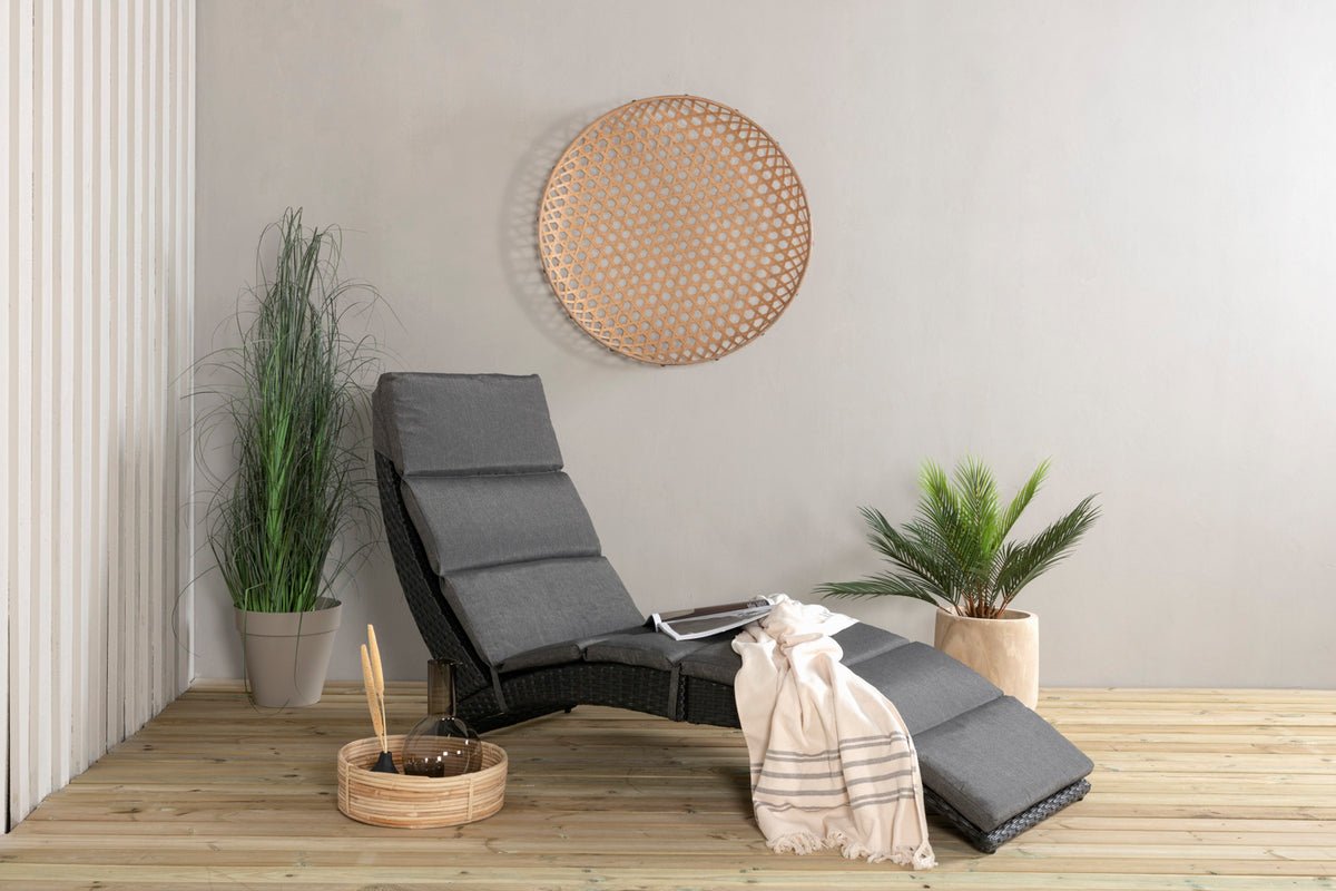 Garten Sonnenliege Queen - aus synthetischem Rattan inkl. Kissen
