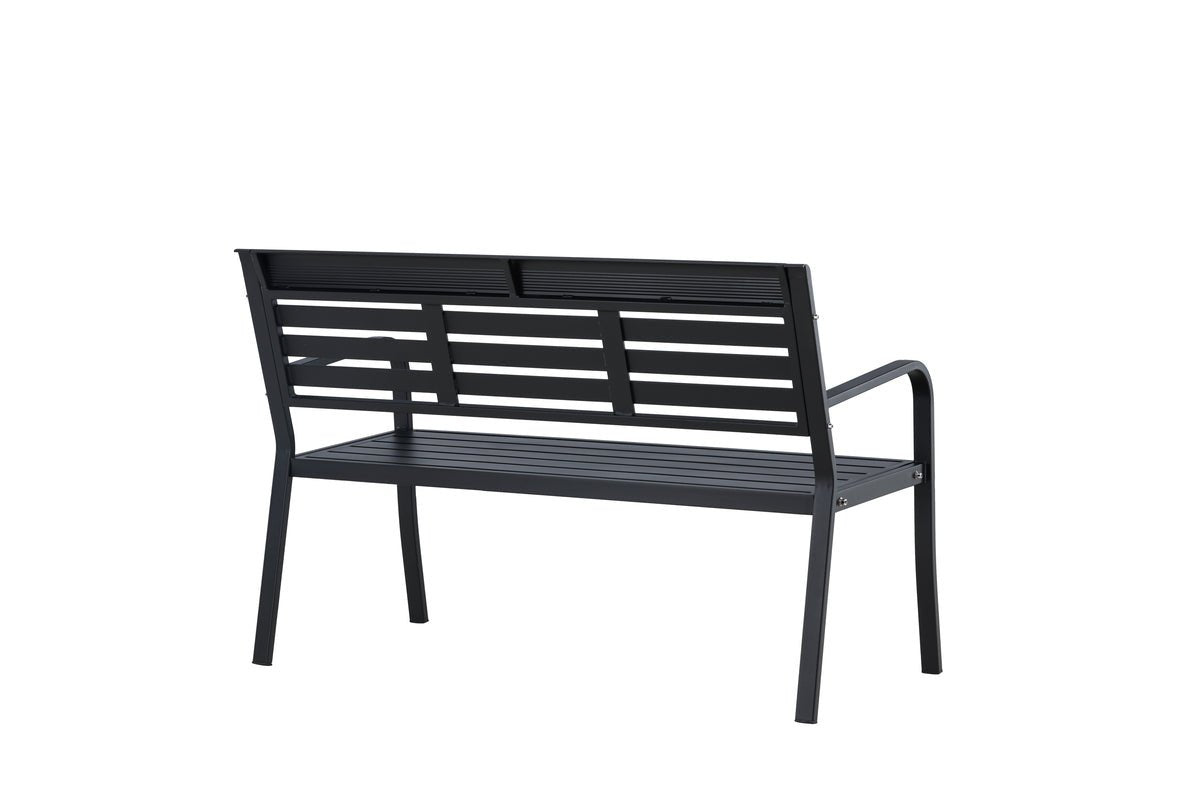 Gartenbank Mineral - Zeitloses Design aus schwarzem Aluminium