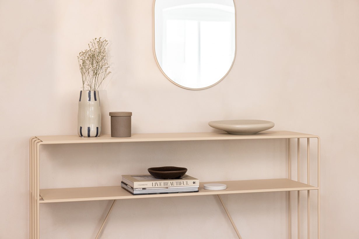 Kommode Ria – Metall-Design mit zwei Ablagen