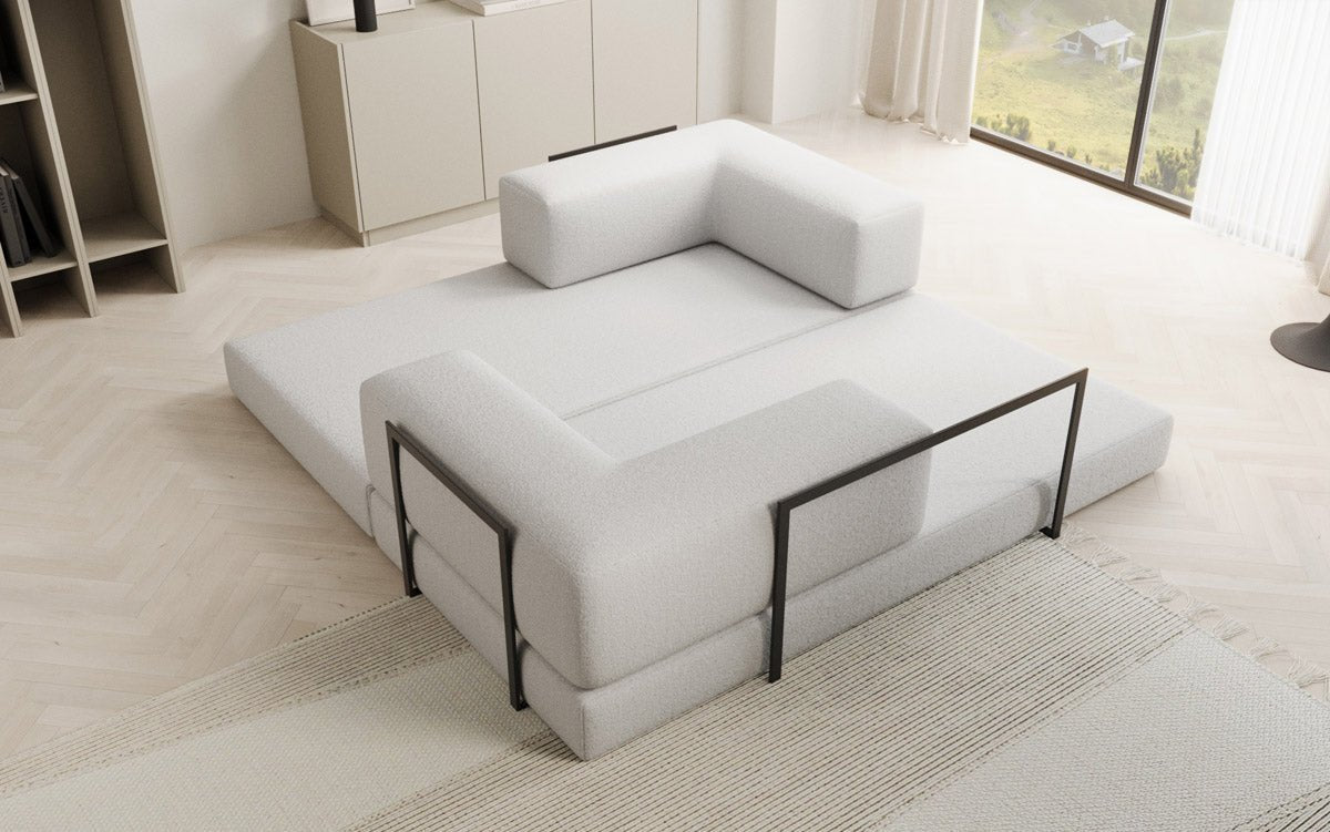 Designer Sofa Lazy 3 Sitzer in Bouclé