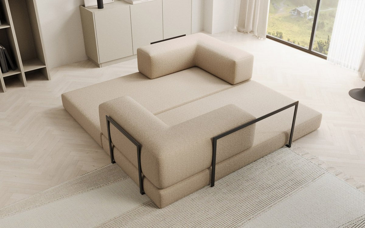 Designer Sofa Lazy 3 Sitzer in Bouclé
