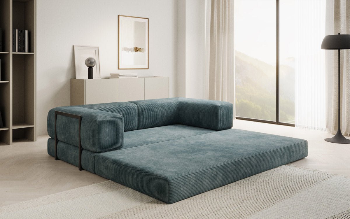 Lazy Spar-Set: 3-Sitzer + Hocker in Cord