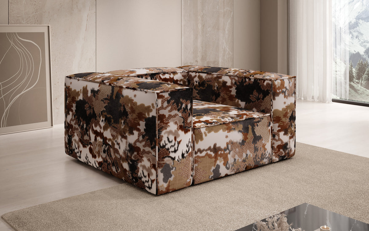 Designer Sofa-Sessel Lesley - Jacquard mit Aquarell-Muster