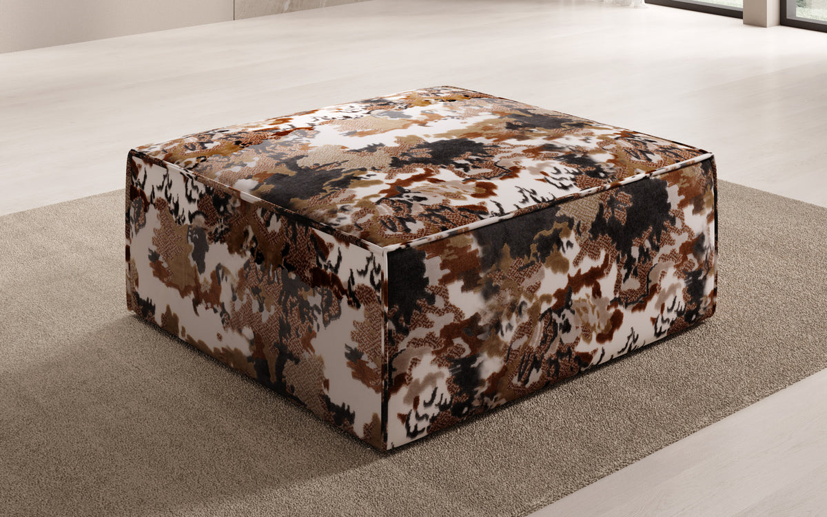 Lesley Pouf Arden Burnt Umber 42 side