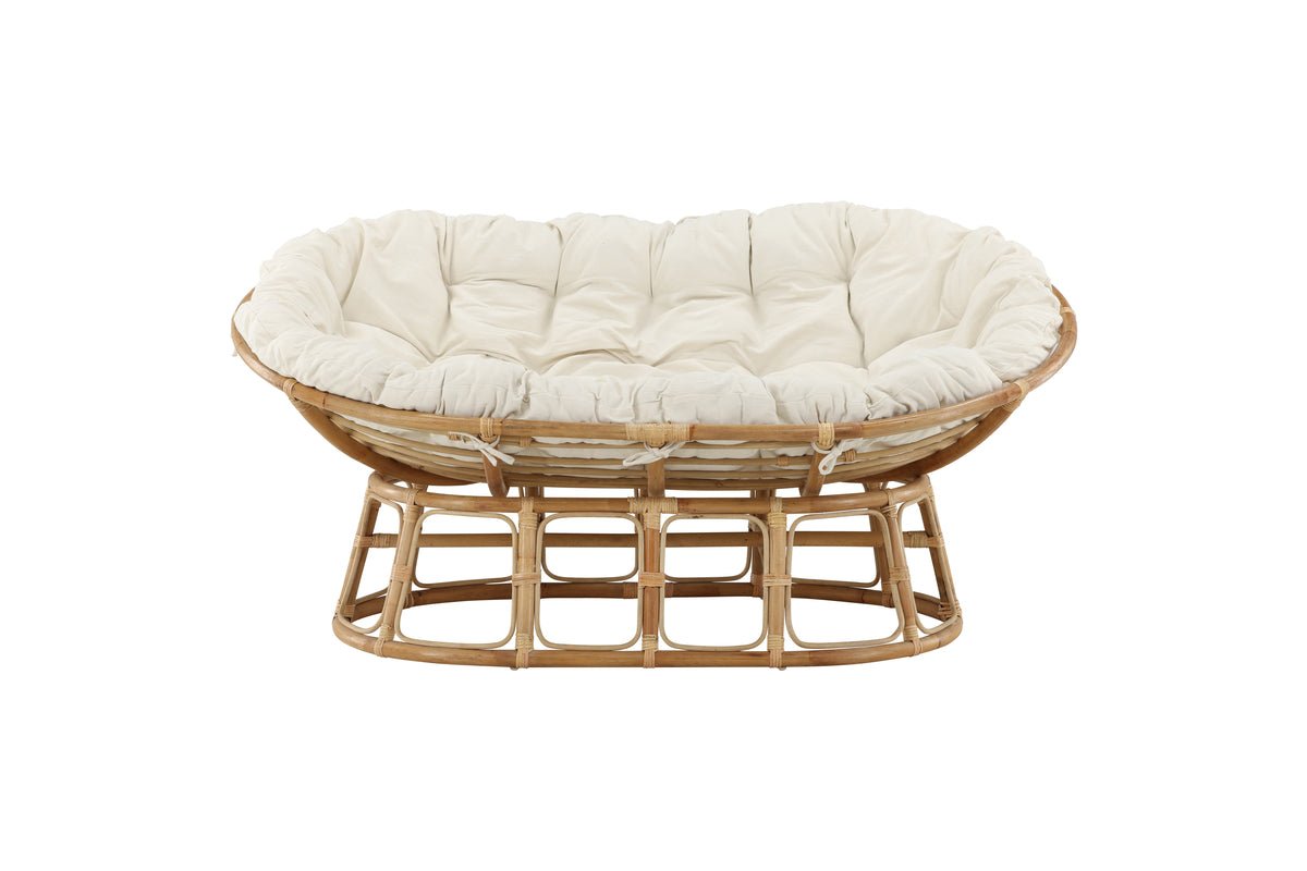 Loungesessel Caroline – aus Rattan inklusive weißem Kissen