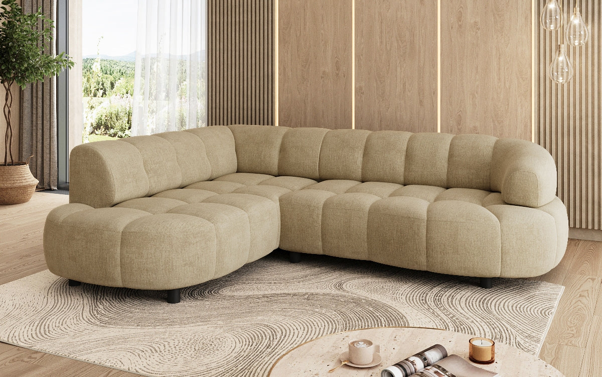 Designer Sofa Olivia Mini in Samt mit elektrischer Sitzerweiterung