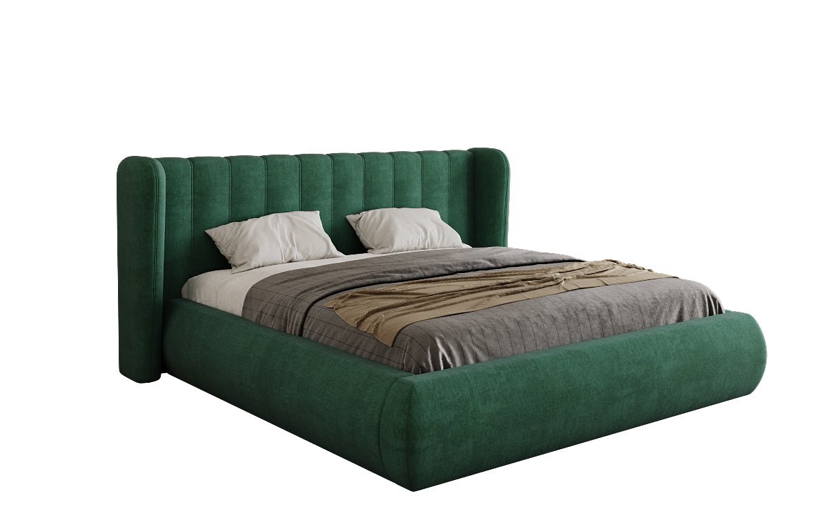 Designer Polsterbett Valentina Samt mit Stauraum
