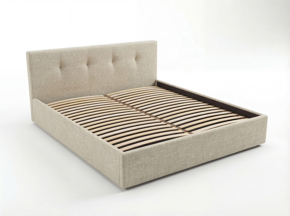 Designer Polsterbett Alva in Samt mit Stauraum
