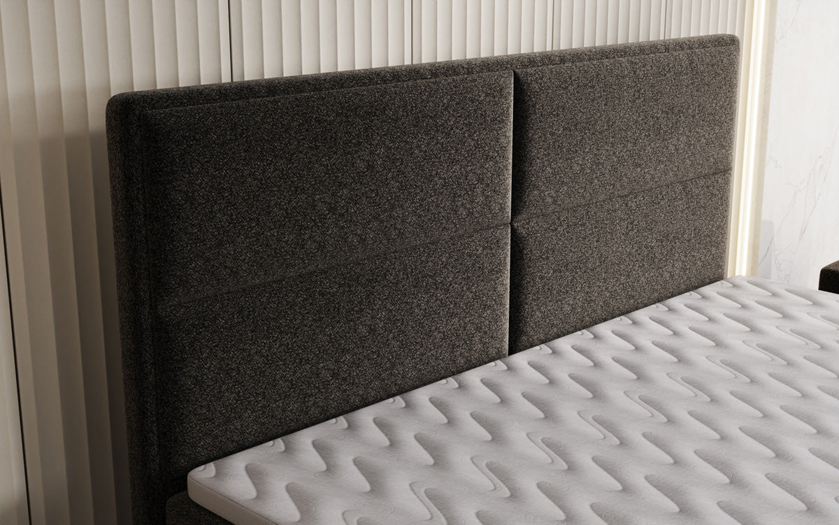 Boxspringbett Viola in Strukturstoff mit Stauraum