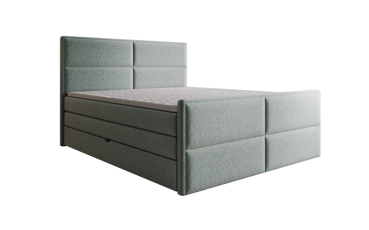 Boxspringbett Viola in Strukturstoff mit Stauraum